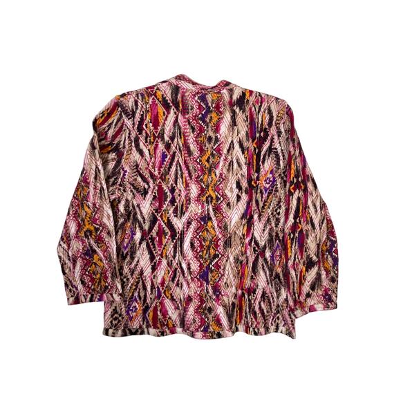 Vintage Chicos Aztec Snake Print Jacket Women’s 2/XS Unique Statement Piece - Picture 3 of 4